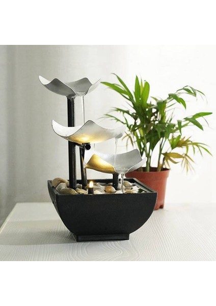 Iç Mekan 3 Katlı Masa Üstü Fıskiye, Güç Anahtarlı Otomatik Pompa, Doğal Özellikli Ekstra Derin Havza Uk Fişi, Gümüş (Yurt Dışından) fırsatları