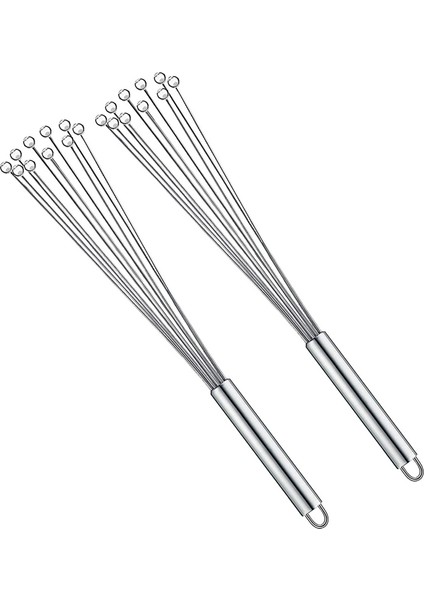 Pişirme Için 2 Adet Çırpma, Paslanmaz Çelik Top Çırpma Tel Yumurta Çırpma Seti, Pişirme Için Çelik Tel Çırpma Balon Tel Çırpma (Yurt Dışından)