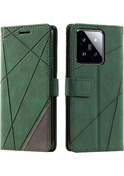 Xiaomi 14 Pro Pu Deri Manyetik Kart Tutucu Kickstand Cüzdan (Yurt Dışından)