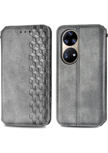 Huawei P50 Pro Moda Tasarımı Zarif Iş Cüzdan Fonksiyonu (Yurt Dışından)