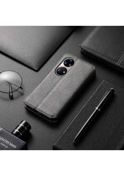 Huawei P50 Pro Moda Tasarımı Zarif Iş Cüzdan Fonksiyonu (Yurt Dışından)