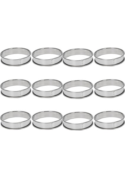 4 Inç Muffin Halkaları Crumpet Yüzükler, 30 Paslanmaz Çelik Muffin Halkaları Kalıpları Seti Çift Haddelenmiş Tart Yüzükler Yuvarlak Tart Yüzük (Yurt Dışından)