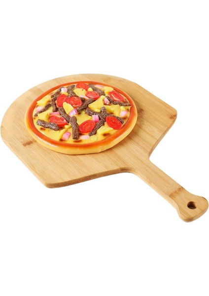 Adet 12IN Pizza Kabuğu Kürek Ahşap Pizza Spatula Pizza Transfer Spatula Fırın Pizza Kesme Tahtası (Yurt Dışından)