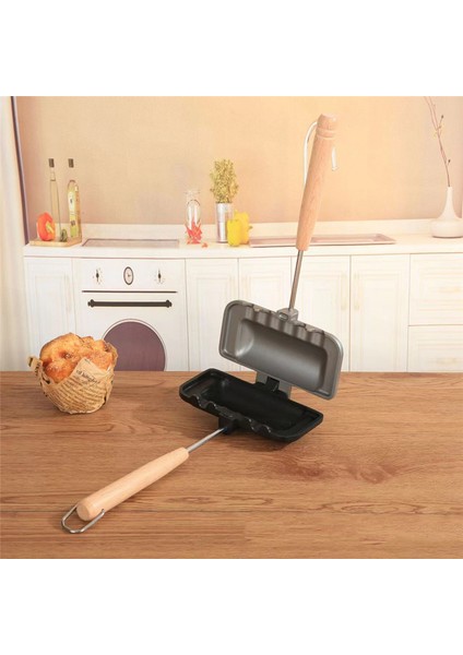 Çift Taraflı Sandviç Tava Yapışmaz Katlanabilir Izgara Tava (Yurt Dışından)