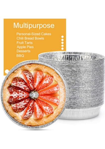 50X Yuvarlak Alüminyum Folyo Barbekü Yemek Tepsisi Konteyner Yapışmaz Fırın Tavası Smart-7 Inç (Yurt Dışından) fırsatları