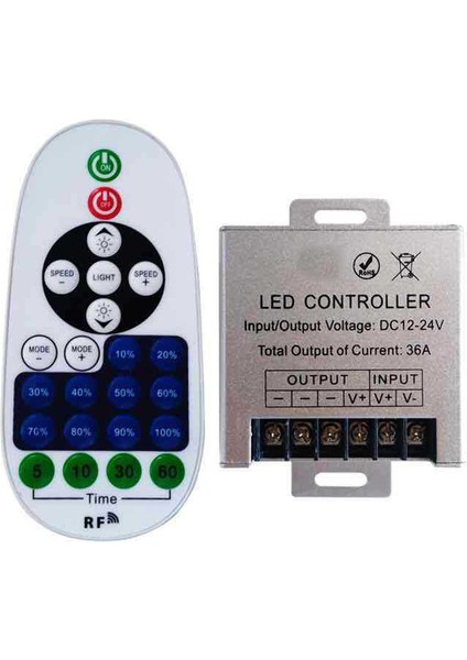 Dimmer Uzaktan Büyük Güç 360 W LED Kutu Denetleyici Tek Renkli LED Şerit Işık DC12-24V Karartma 23KEY Ir Uzaktan Kiti (Yurt Dışından)