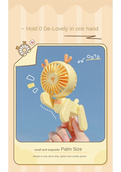 Mini Masaüstü Dekorasyon Hayranları Sevimli Evcil Köpek Şarj Edilebilir USB Küçük Elektrikli Fan Öğrenci Yurdu Dekorasyon Fanı Yeşil (Yurt Dışından) modelleri