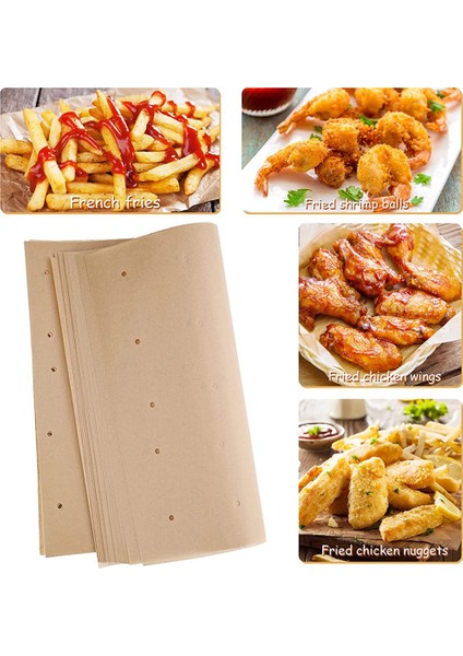 Hava Fritözü Parşömen Astarlı, 100 Delikli Kare Hava Fritöz Gömlekleri, Mutfak Somunları Için, Ninja, Hava Fritözleri, Vb (Yurt Dışından) fırsatları