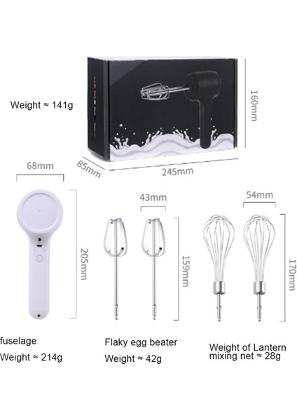 USB Şarj Edilebilir Blender Elektrikli Yumurta Çırpma Ev Pişirme Kek Blender Krem Bıyık Otomatik Yumurta Çırpma Beyaz (Yurt Dışından) modelleri