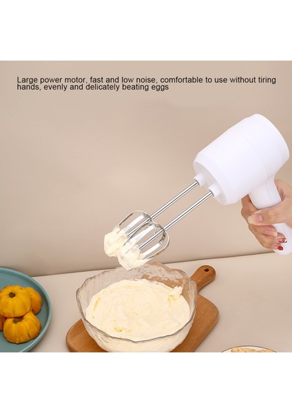 USB Şarj Edilebilir Blender Elektrikli Yumurta Çırpma Ev Pişirme Kek Blender Krem Bıyık Otomatik Yumurta Çırpma Beyaz (Yurt Dışından) fırsatları