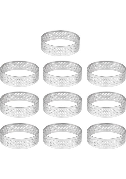 60 Adet 4.5 cm Yuvarlak Paslanmaz Delikli Dikişsiz Tart Halkası Kiş Halkası Tart Tava Pasta Tart Halkası Delikli Tart Kabuk Halkası (Yurt Dışından) modelleri