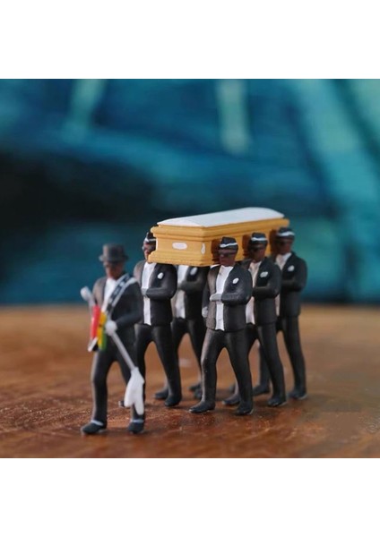 1:64 Aksiyon Figürü Araba Dekor Gana Cenaze Tabut Dans Ekibi Modeli Nefis Işçilik (Ayakta) (Yurt Dışından)