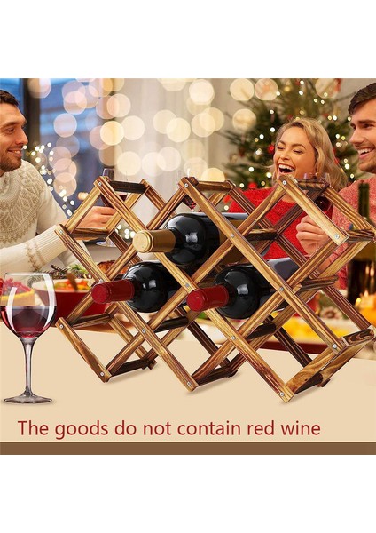 10 Şişe Kapasiteli Katlanabilir Ayaklı Ahşap Tezgah Şarap Rafları (Yurt Dışından) indirimleri