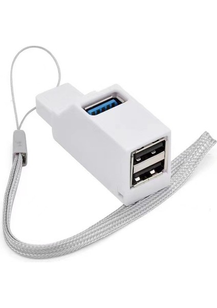 Taşınabilir Çoklu Arayüz Hub Ayırıcı Usb3.0 Yüksek Hızlı Hub Beyaz (Yurt Dışından)