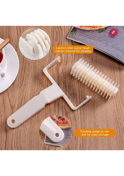 Kafes Rulo Kesici, Pasta Pizza Çerez Hamur Açma Makinesi Kafes Ev Pişirme Pasta Araçları (Plastik Kafes Kesici) (Yurt Dışından) indirimleri
