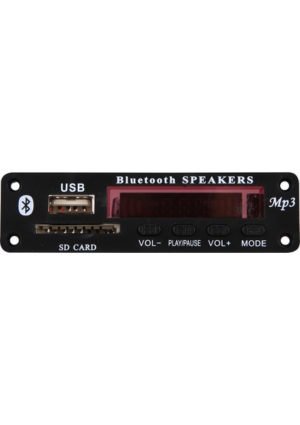 Dc 5V/12V Bluetooth 5.0 Ses Şifre Çözücü Kartı Ses Modülü USB Aux Sd Fm Radyo Kayıpsız Mp3/wma/wav/flac/ape Dekoder Kartı Modülü, Renkli Ekran (Siyah) (Yurt Dışından)