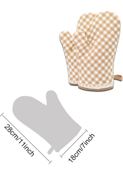 Fırında Pişirmek Için 1 Çift Eldiven, Barbekü Kaymaz Eldiven, Pamuk Astar (Yurt Dışından) fiyatları