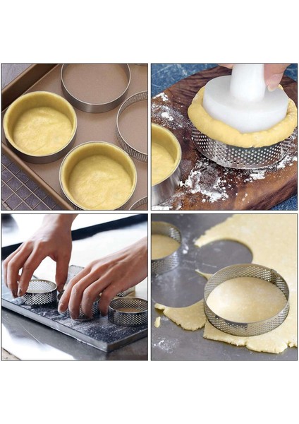 30 Adet 4.5 cm Yuvarlak Paslanmaz Delikli Dikişsiz Tart Halkası Kiş Halkası Tart Tava Pasta Tart Halkası Delikli Tart Kabuk Halkası (Yurt Dışından) fırsatları