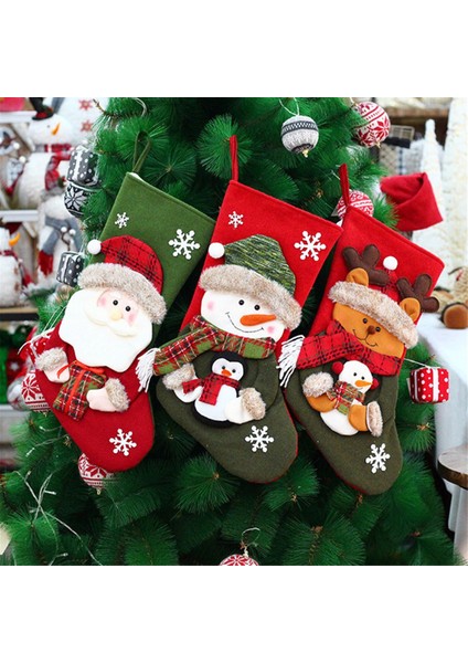 Merdiven Şömine Asılı, Ren Geyiği Için Noel Çorap Çantası (Yurt Dışından)