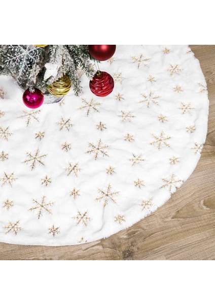 Beyaz Noel Ee Etek Ev Sahne Dekoru Için Polyester Süs-E (Yurt Dışından)