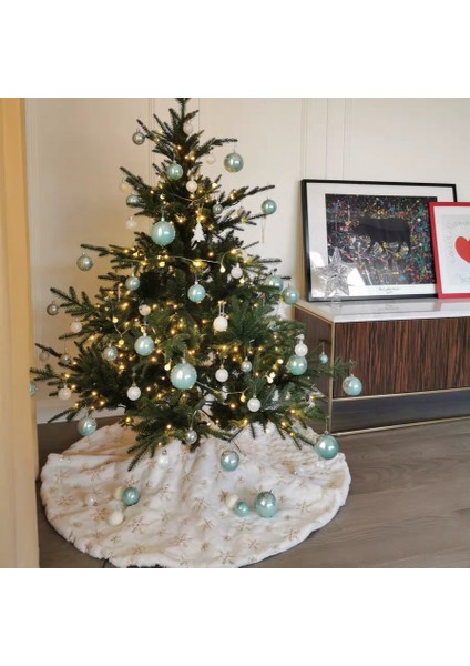 Beyaz Noel Ee Etek Ev Sahne Dekoru Için Polyester Süs-E (Yurt Dışından)
