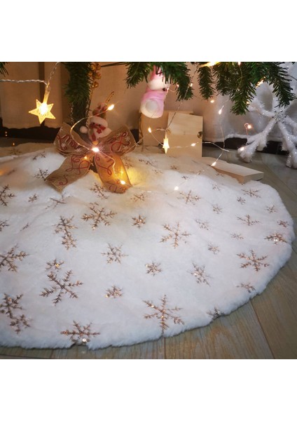 Beyaz Noel Ee Etek Ev Sahne Dekoru Için Polyester Süs-E (Yurt Dışından)
