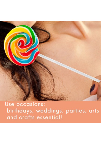 100 Parça 6 Inç Akrilik Lolipop Çubukları Şeffaf Yeniden Kullanılabilir Akrilik Çubuklar Lolipop Kek Pops Şekerler Çikolata Yapımı Için (Yurt Dışından) fırsatları