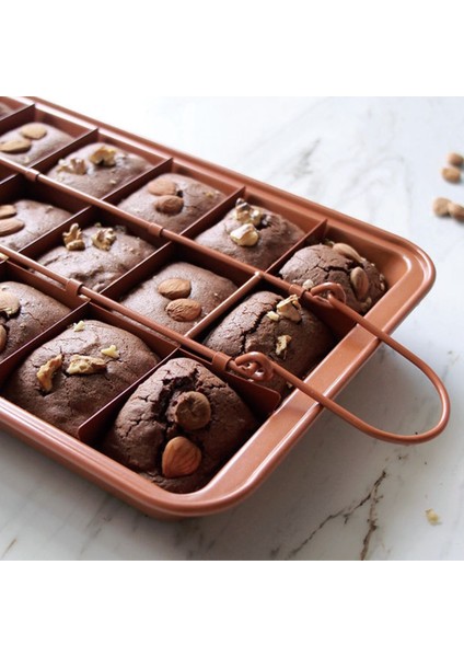 Bakeware 18 Gözlü Kafes Çikolatalı Kek Kalıbı (Yurt Dışından) fiyatları