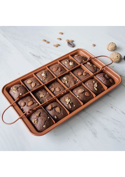 Bakeware 18 Gözlü Kafes Çikolatalı Kek Kalıbı (Yurt Dışından) modelleri