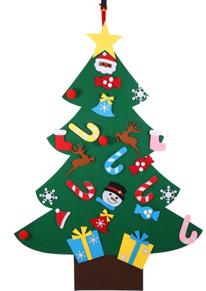3.2ft Keçe Noel Ee, 26 Adet Süslü Noel (Yurt Dışından)