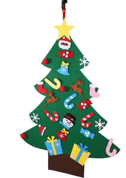 3.2ft Keçe Noel Ee, 26 Adet Süslü Noel (Yurt Dışından)