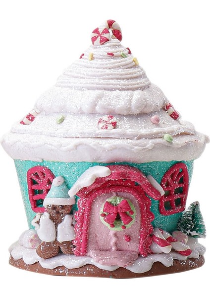 LED Noel Zencefilli Kurabiye Evi Işıklı Ev Zencefilli Kurabiye Dekoru, A (Yurt Dışından)