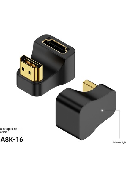 Hdtv Dişi Adaptör Desteği Uhs2.1 Çok Fonksiyonlu Taşınabilir Hd 8K@60Hz U Tipi Işıklı Hdtv Adaptörü (Yurt Dışından) fiyatları