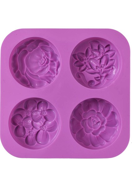 Çiçek Silikon Sabun, Ev Yapımı Sabun Kalıbı, Muffin, Puding, Jöle ve Cheesecake(1 Adet) (Yurt Dışından)