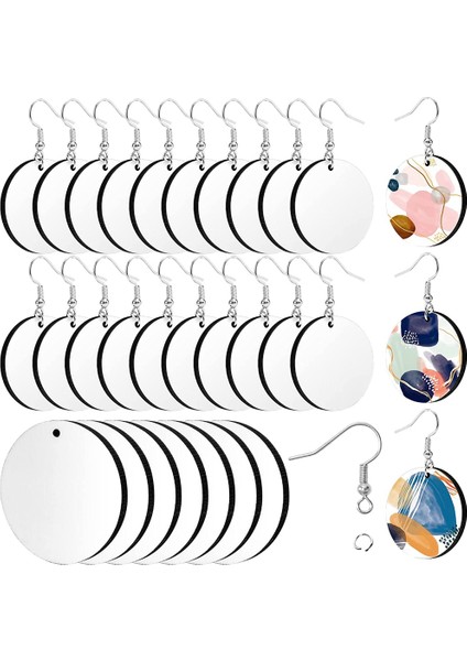 30 Adet Süblimasyon Boş Küpe Yuvarlak Mdf Kurulu Beyaz Küpe Isı Transferi Küpe Bitmemiş Takı Dıy Yapımı Için (Yurt Dışından)