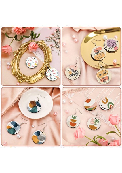 30 Adet Süblimasyon Boş Küpe Yuvarlak Mdf Kurulu Beyaz Küpe Isı Transferi Küpe Bitmemiş Takı Dıy Yapımı Için (Yurt Dışından) modelleri