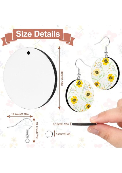 30 Adet Süblimasyon Boş Küpe Yuvarlak Mdf Kurulu Beyaz Küpe Isı Transferi Küpe Bitmemiş Takı Dıy Yapımı Için (Yurt Dışından) indirimleri