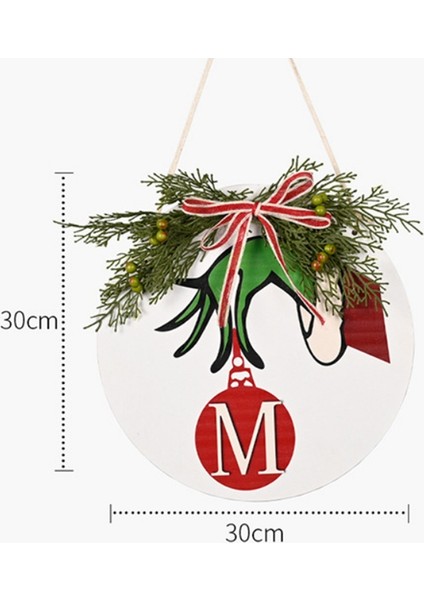 Yeni Noel Süslemeleri Ahşap Kapı Asılı Numarası Noel Ahşap Çelenk Ev Dekorasyonu (Yurt Dışından) fiyatları