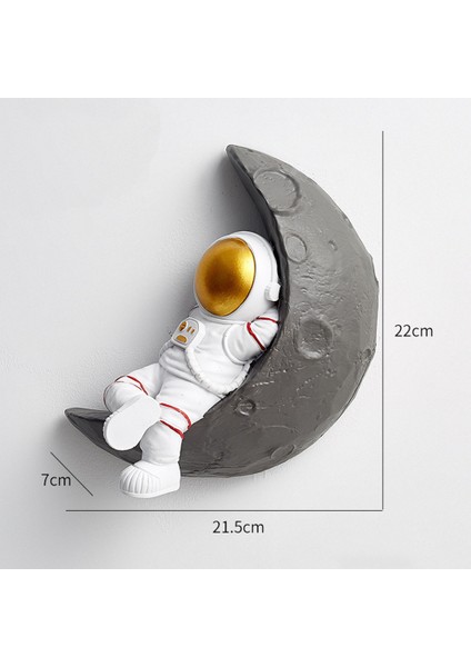 Duvar Dekorasyonu Iskandinav Ins Modern Üç Boyutlu Reçine Astronot Duvar Dekorasyonu Oturma Odası Arka Plan A (Yurt Dışından) fiyatları