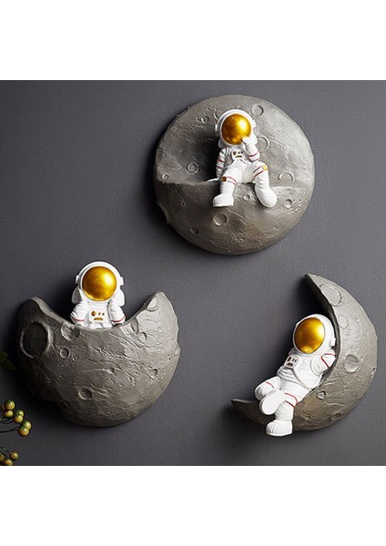 Duvar Dekorasyonu Iskandinav Ins Modern Üç Boyutlu Reçine Astronot Duvar Dekorasyonu Oturma Odası Arka Plan A (Yurt Dışından) fırsatları