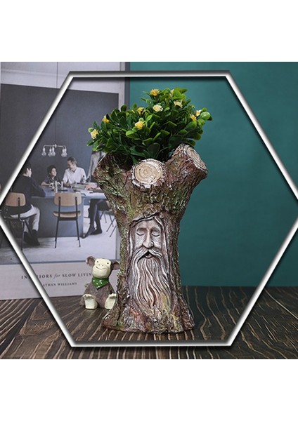 Saksı Saksı Süsler Reçine Antik Ağaç Şekli Saksı Reçine Ev Bilgelik Antik Ağaç Reçine Vazo (Yurt Dışından) fırsatları