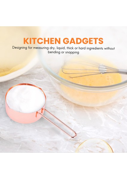 Gül Rengi Altın Paslanmaz Çelik 8 Kazınmış Ölçümden Oluşan Ölçüm Seti (Yurt Dışından) modelleri