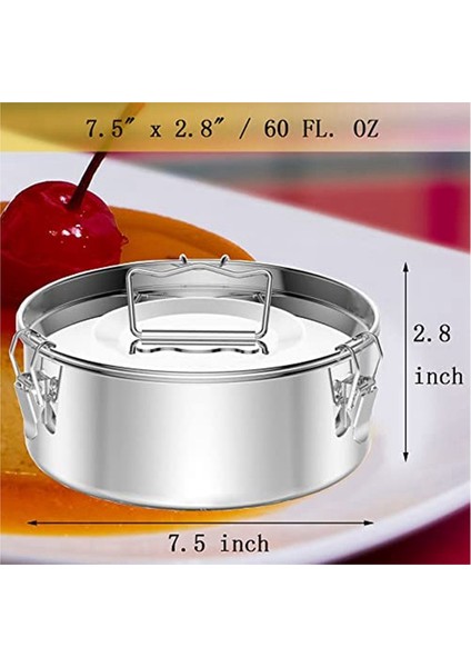 Paslanmaz Çelik Flan Kalıbı 60 Oz, 6 Qt ile Uyumlu(3 Qt,8 Qt Mevcut) (Yurt Dışından) modelleri