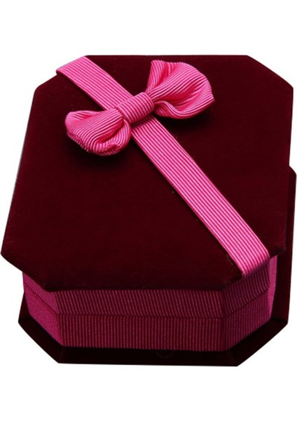 Kolye Kulaklar Saklama Takı Hediye Kutusu (Gül-Kırmızı) (Yurt Dışından)