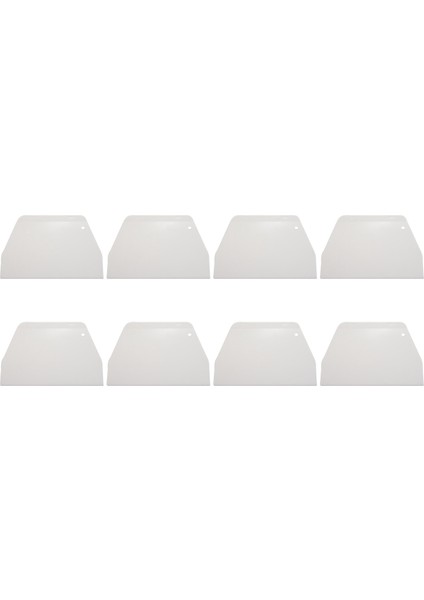 8 Adet 19 cm x 12.5 cm Düz Beyaz Plastik Kek Dekoratör Hamur Pasta Kazıyıcı Aracı (Yurt Dışından)