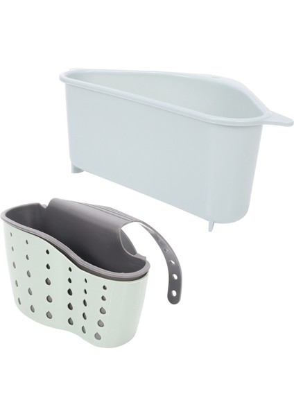 Lavabo Sepeti, Üç Köşeli Çok Fonksiyonlu Drenaj Rafı Lavabo Depolama Tutucu Mutfak Banyo Desteği Köşe Rafı (Yurt Dışından)