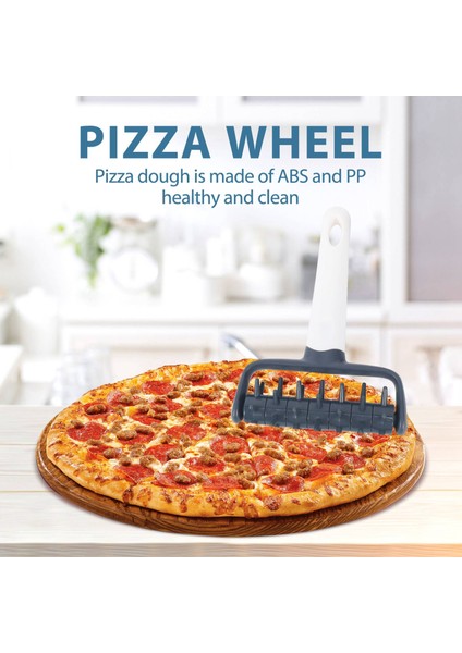 Pizza Pastası Hamur Açma Makinesi Pizza Delgeç, Kek Pastası Pizza Ekmeği Pasta Hamuru Delgeç 2 Parça (Yurt Dışından)