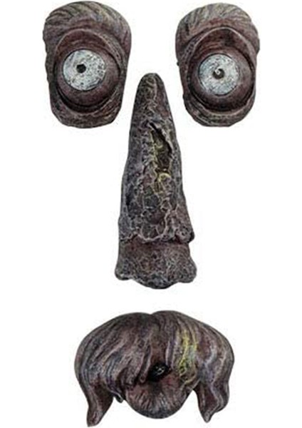 Ağaç Kabuğu Face Yüz Dekorasyon Dekorasyon Açık Eğlenceli Avlu Sanat Bahçe Dekorasyon Paskalya Sahne-C (Yurt Dışından)