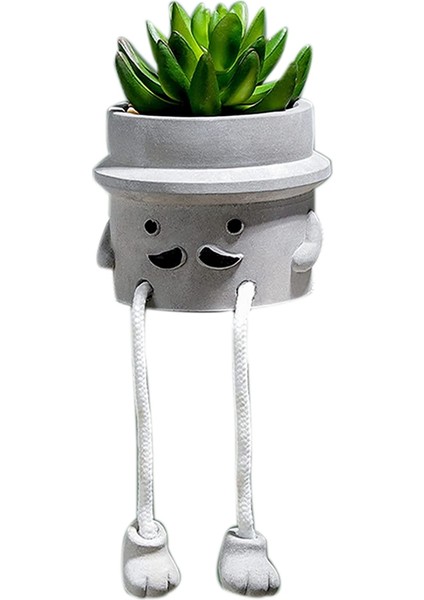 Yapay Saksı Bitki Sahte Etli Bitki Sevimli Asılı Bacak Seramik Saksı Succulents Dekor Masa Raf B (Yurt Dışından)
