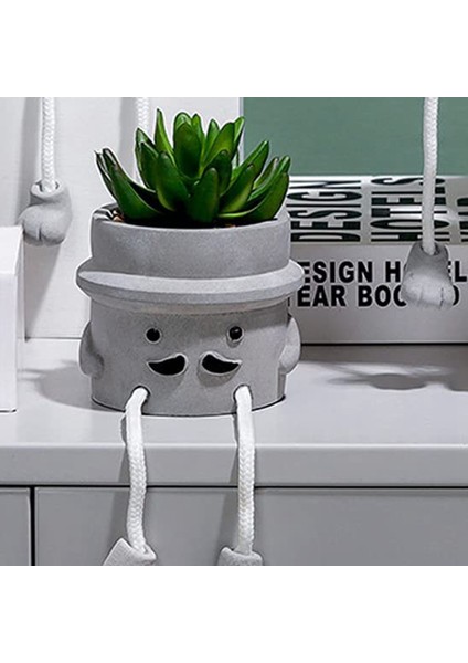 Yapay Saksı Bitki Sahte Etli Bitki Sevimli Asılı Bacak Seramik Saksı Succulents Dekor Masa Raf B (Yurt Dışından) indirimleri